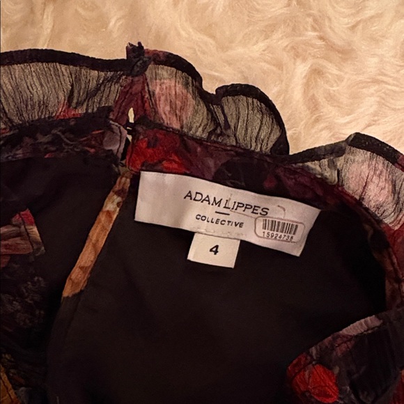 ADAM LIPPES COLLECTIVE FLORAL RUFFLE DRESS - Picture 6 of 6